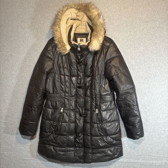 Laundry‎ By Design Jacket/Coat Black Removable Hood Puffer Size XL - Picture 1 of 16